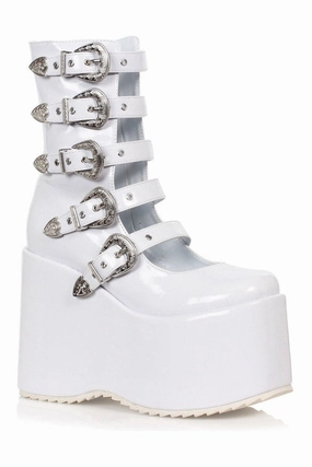 500-ASH Ankle Boot | White Faux Leather
