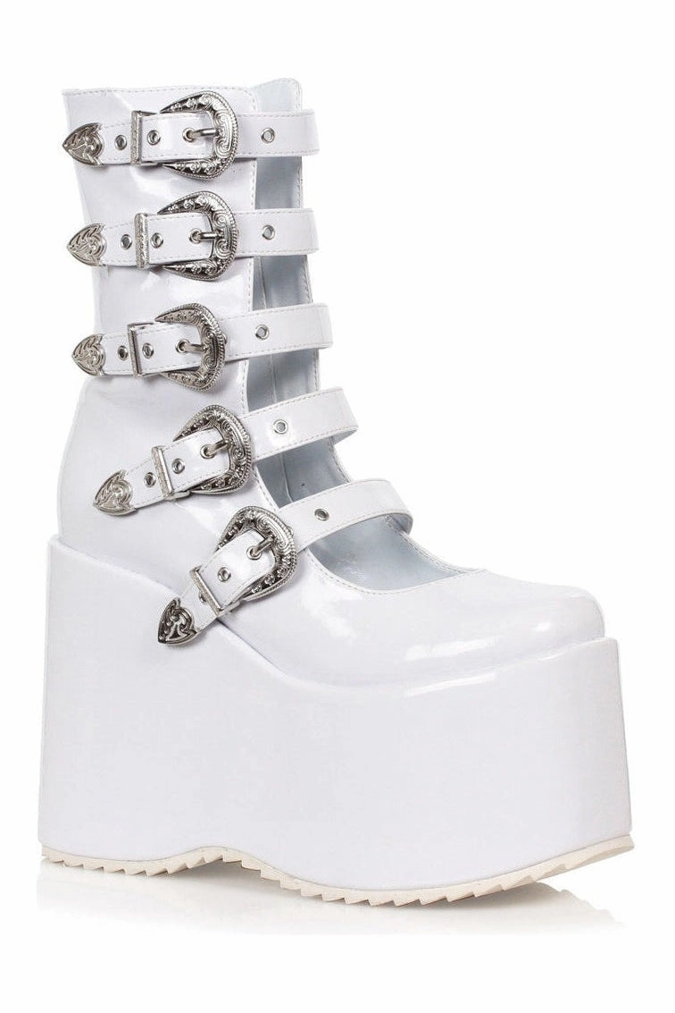 500-ASH Ankle Boot | White Faux Leather
