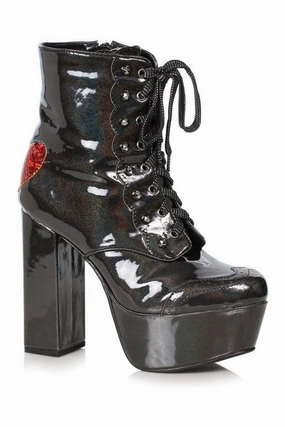 520-BELLINI Festival Boot | Black Faux Leather