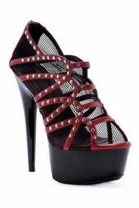 609-CASEY Platform Sandal  | Red Patent