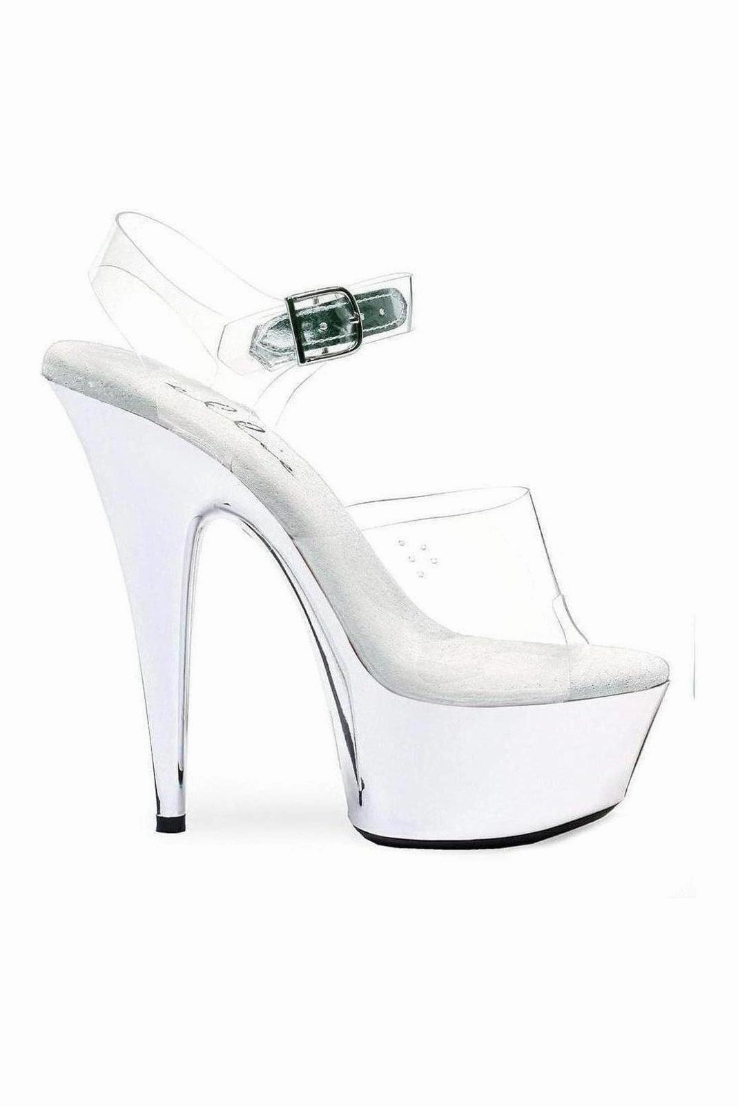 609-CHROME Platform Sandal  | Clear Vinyl