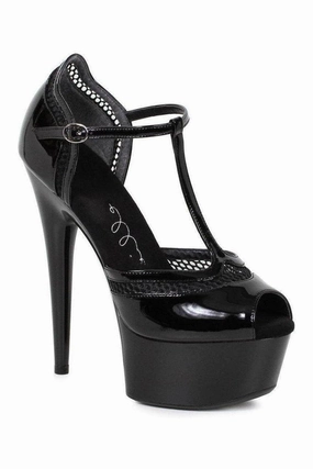 609-HAILEY Platform Pump  | Black Patent