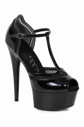 609-HAILEY Platform Pump  | Black Patent