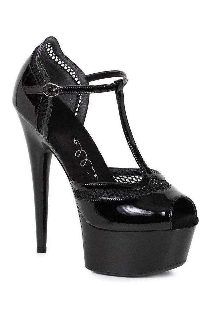 609-HAILEY Platform Pump  | Black Patent