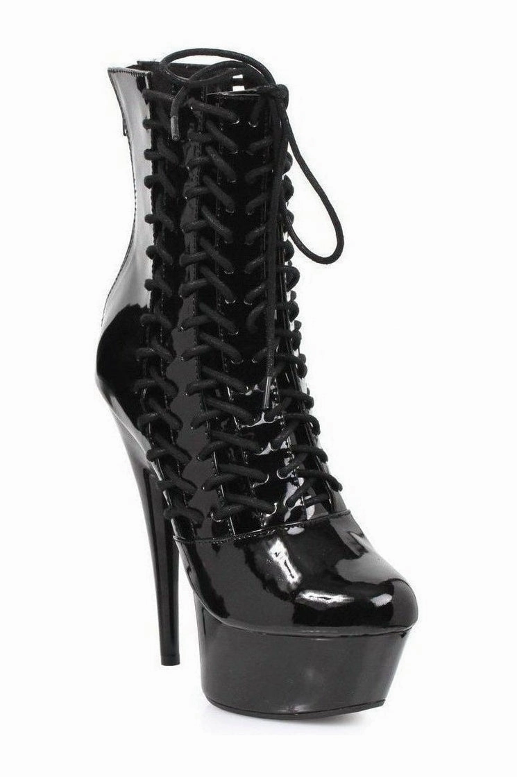 609-MILLA Ankle Boots  | Black  Patent