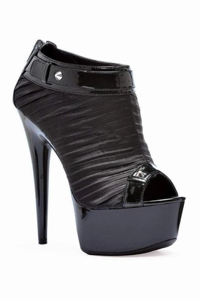 609-SOMI Ankle Boots  | Black  Patent