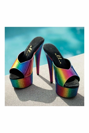 609-TRICKS Stripper Slide | Multi Faux Leather