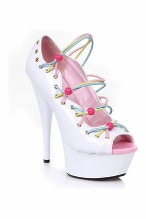 609-UNICORN Platform Pump  | White Patent
