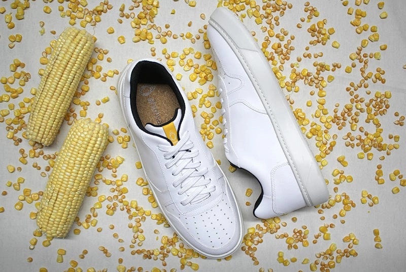 645 Unisex Vegan Corn Leather Sneakers | White