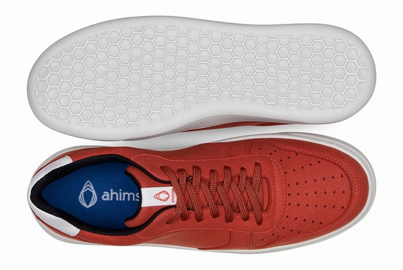 645 Unisex Vegan Leather Sneakers | Red
