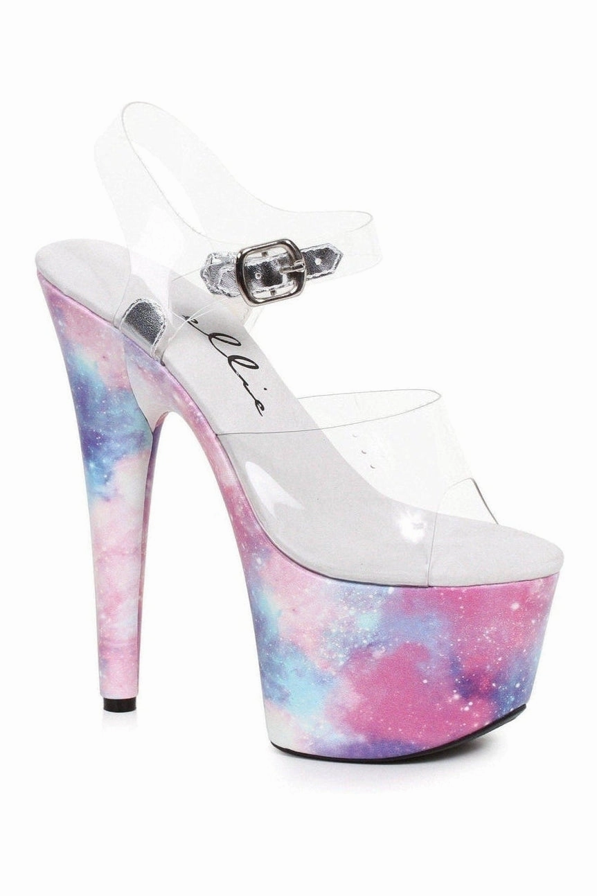 709-COSMO Platform Sandal  | Clear Vinyl