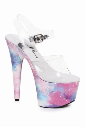 709-COSMO Platform Sandal  | Clear Vinyl