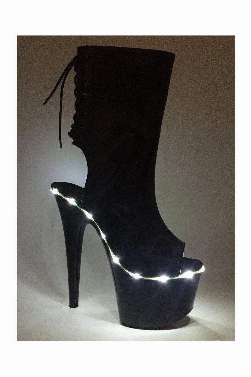 709-GEORGETTE LED Platform  | Black Patent