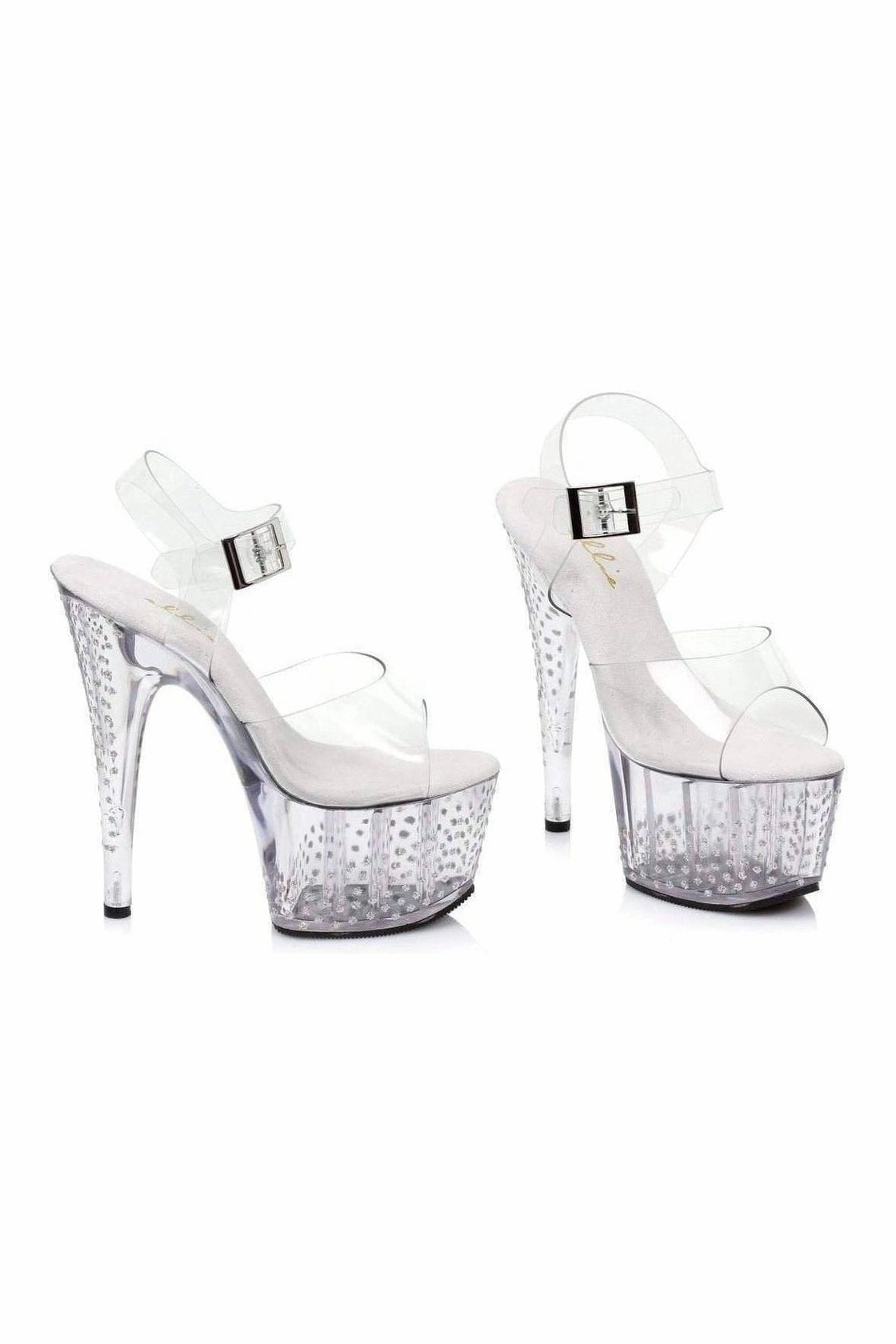 709-OLLIE Platform Sandal  | Clear Vinyl