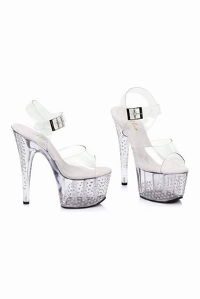 709-OLLIE Platform Sandal  | Clear Vinyl
