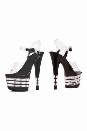 709-STACK Platform Sandal  | Clear Vinyl