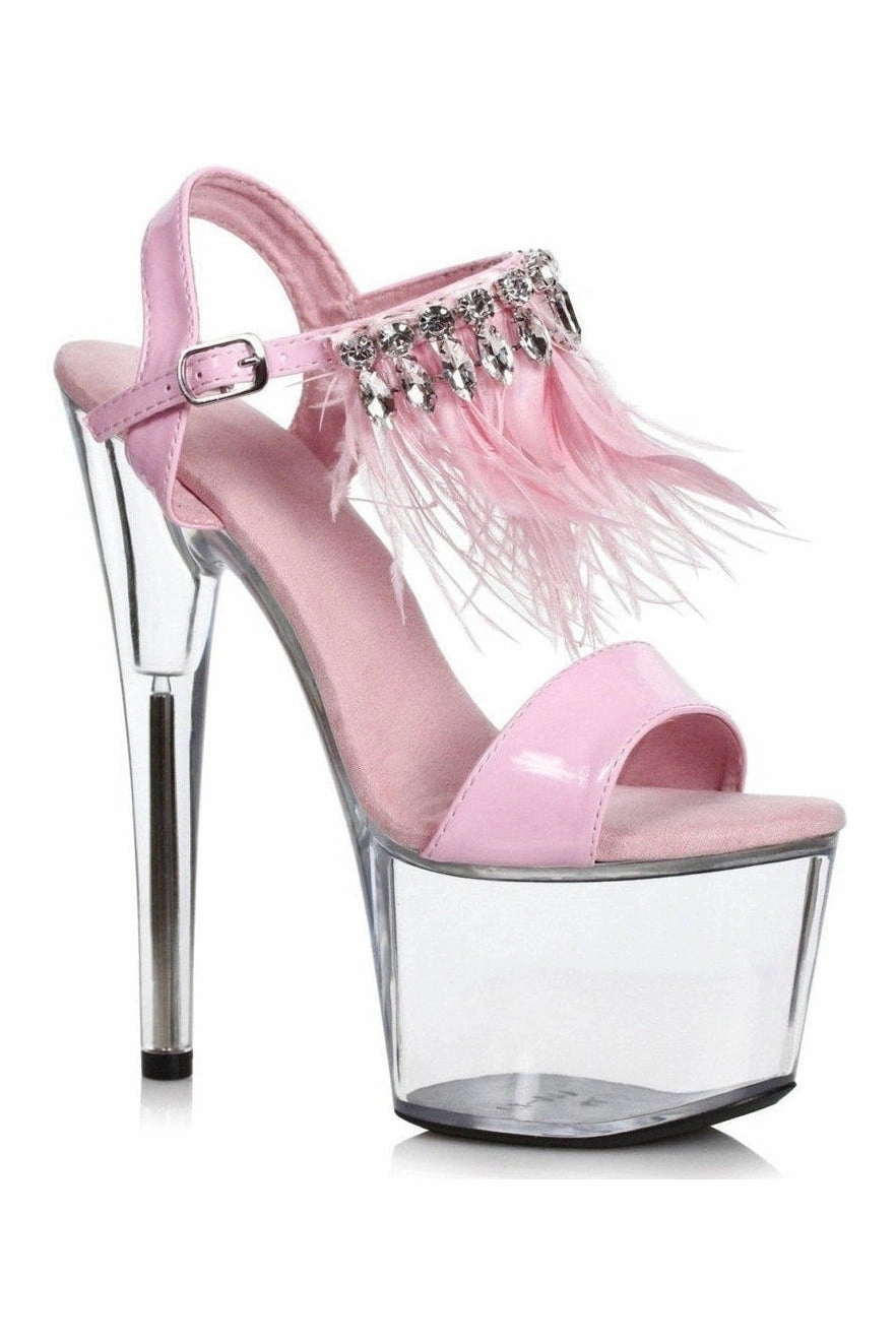 709-ZAHRA Stripper Sandal | Pink Rhinestones
