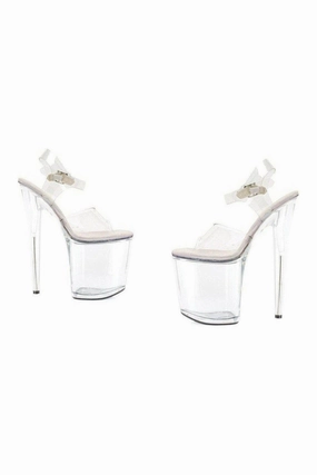 850-BROOK Platform Sandal | Clear Vinyl