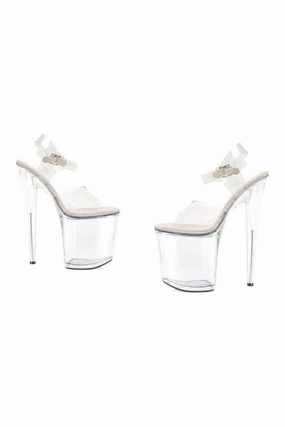 850-BROOK Platform Sandal | Clear Vinyl