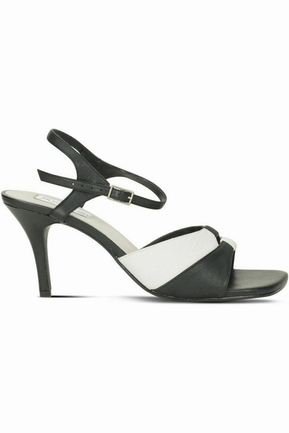 9720-Bella Leather Vintage Sandal | Black Leather