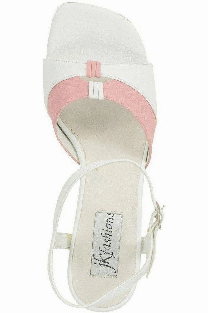 9720-Bella Leather Vintage Sandal | White Leather