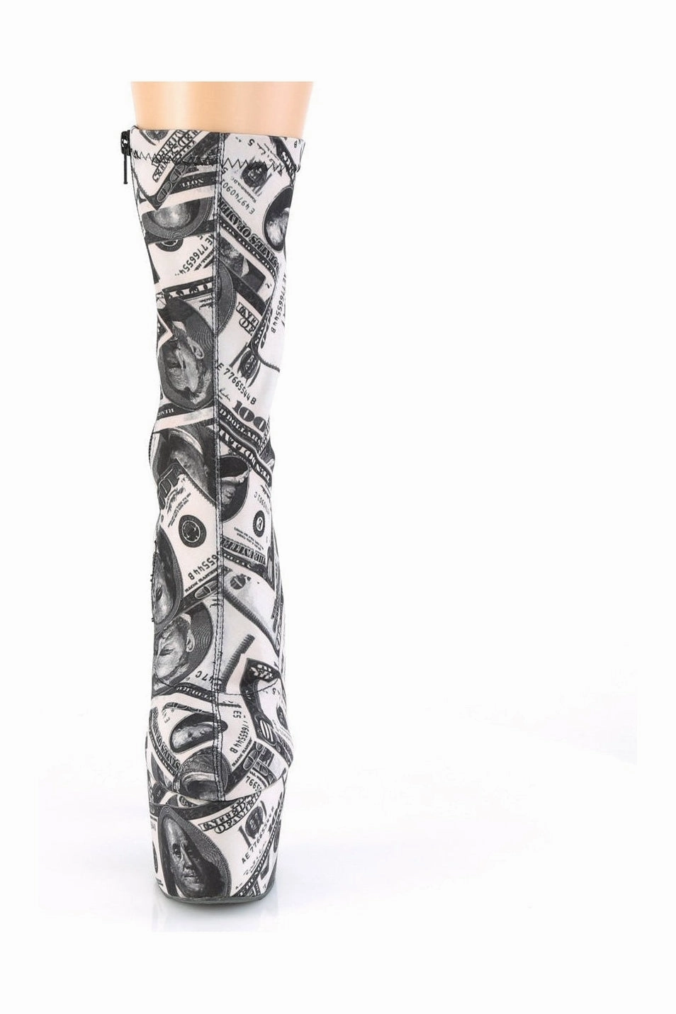ADORE-1002DP Exotic Boot | White Fabric