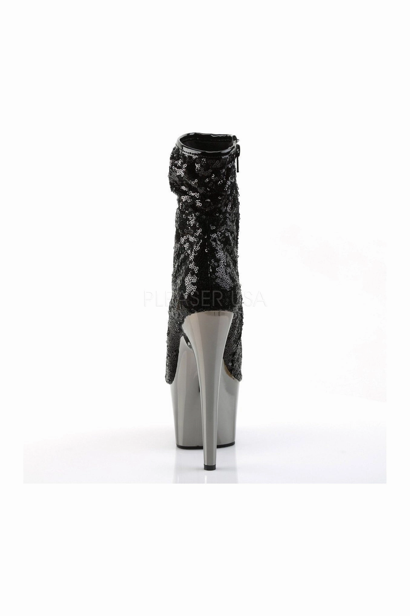 ADORE-1008SQ Platform Boot  | Black Sequins