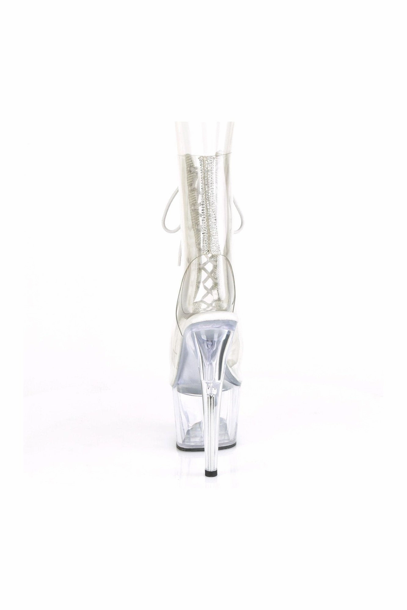 ADORE-1016C-2 Exotic Ankle Boot | Clear Vinyl