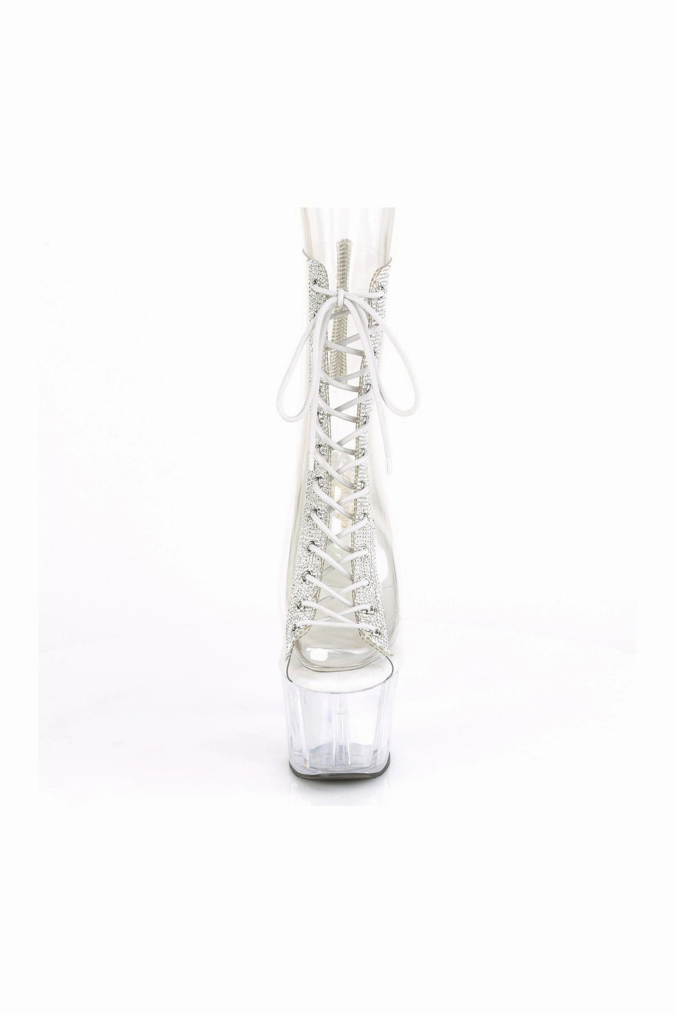ADORE-1016C-2 Exotic Ankle Boot | Clear Vinyl