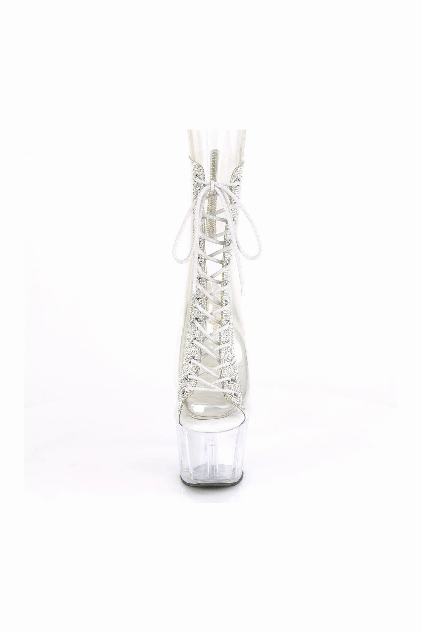 ADORE-1016C-2 Exotic Ankle Boot | Clear Vinyl