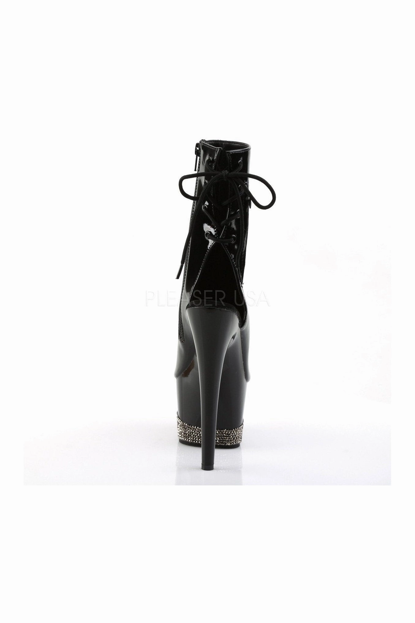 ADORE-1018-3 Platform Boot  | Black Patent