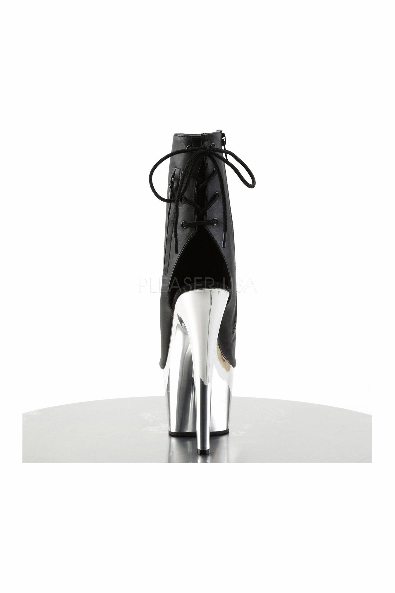 ADORE-1018 Platform Boot  | Black Faux Leather