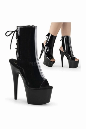 ADORE-1018 Platform Boot  | Black Patent
