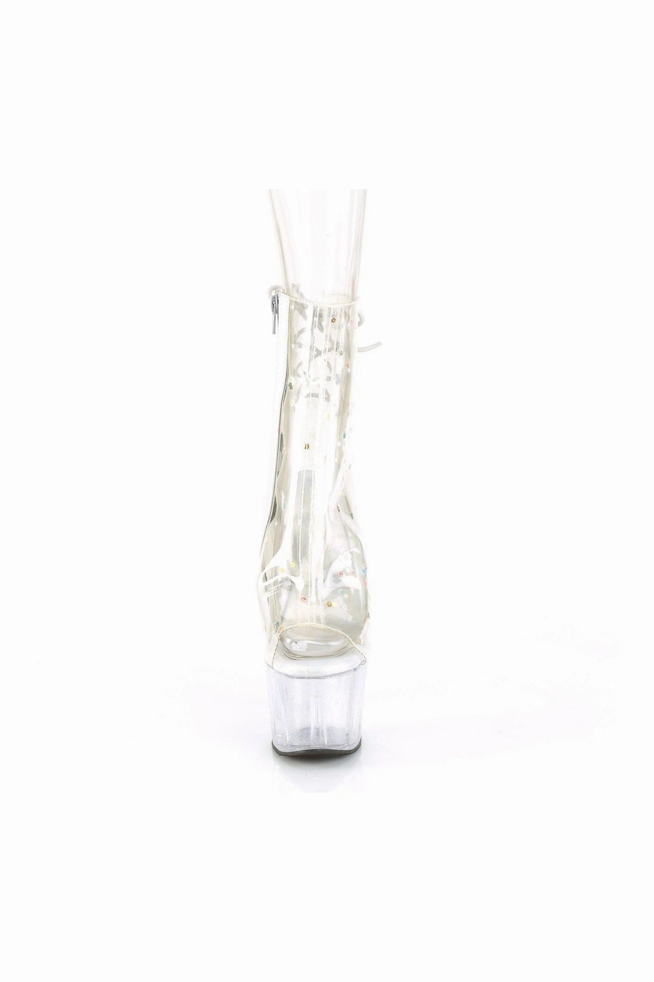 ADORE-1018C-2 Ankle Boot | Clear Faux Leather