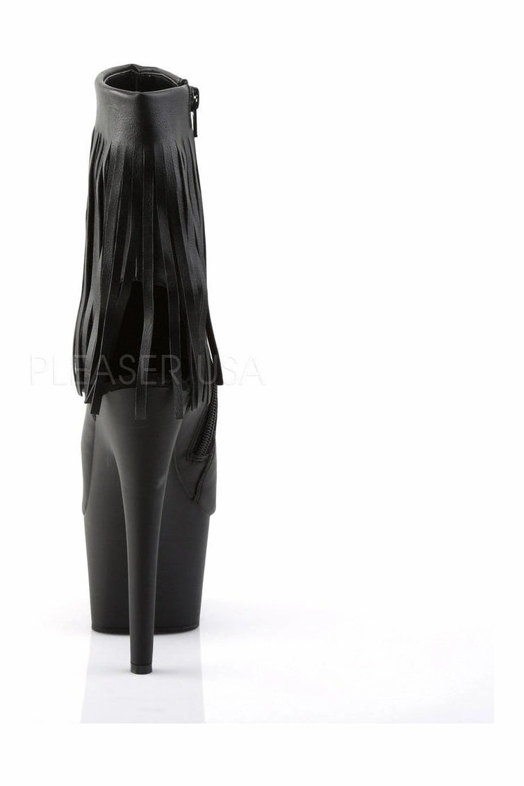 ADORE-1019 Platform Boot  | Black Faux Leather