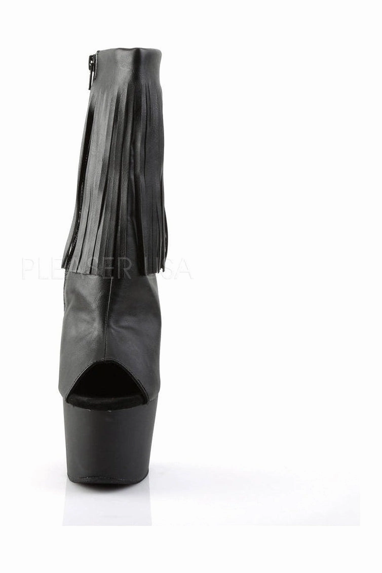 ADORE-1019 Platform Boot  | Black Faux Leather