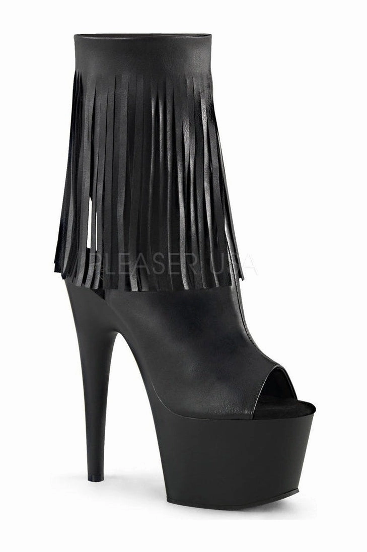 ADORE-1019 Platform Boot  | Black Faux Leather