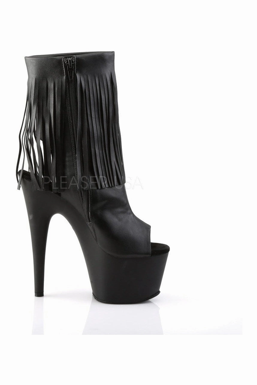 ADORE-1019 Platform Boot  | Black Faux Leather