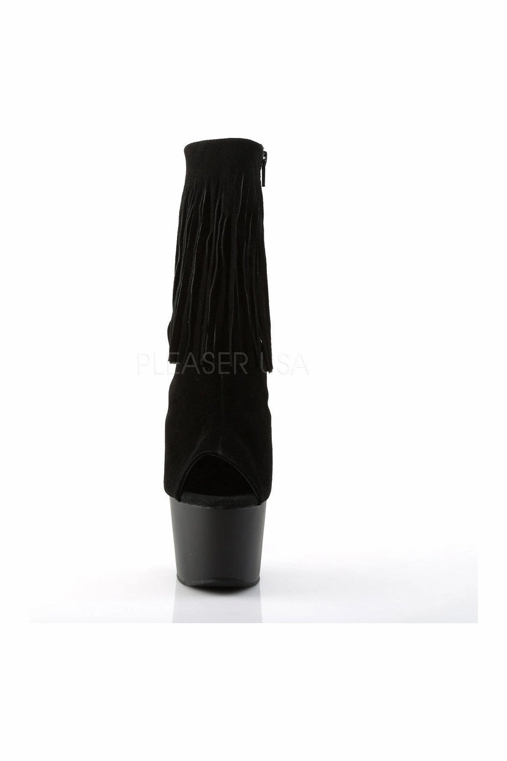 ADORE-1019 Platform Boot  | Black Genuine Leather