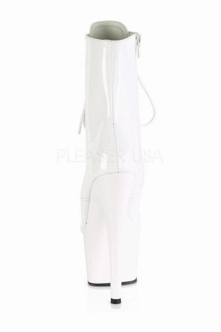 ADORE-1020 Platform Ankle Boot | White Patent