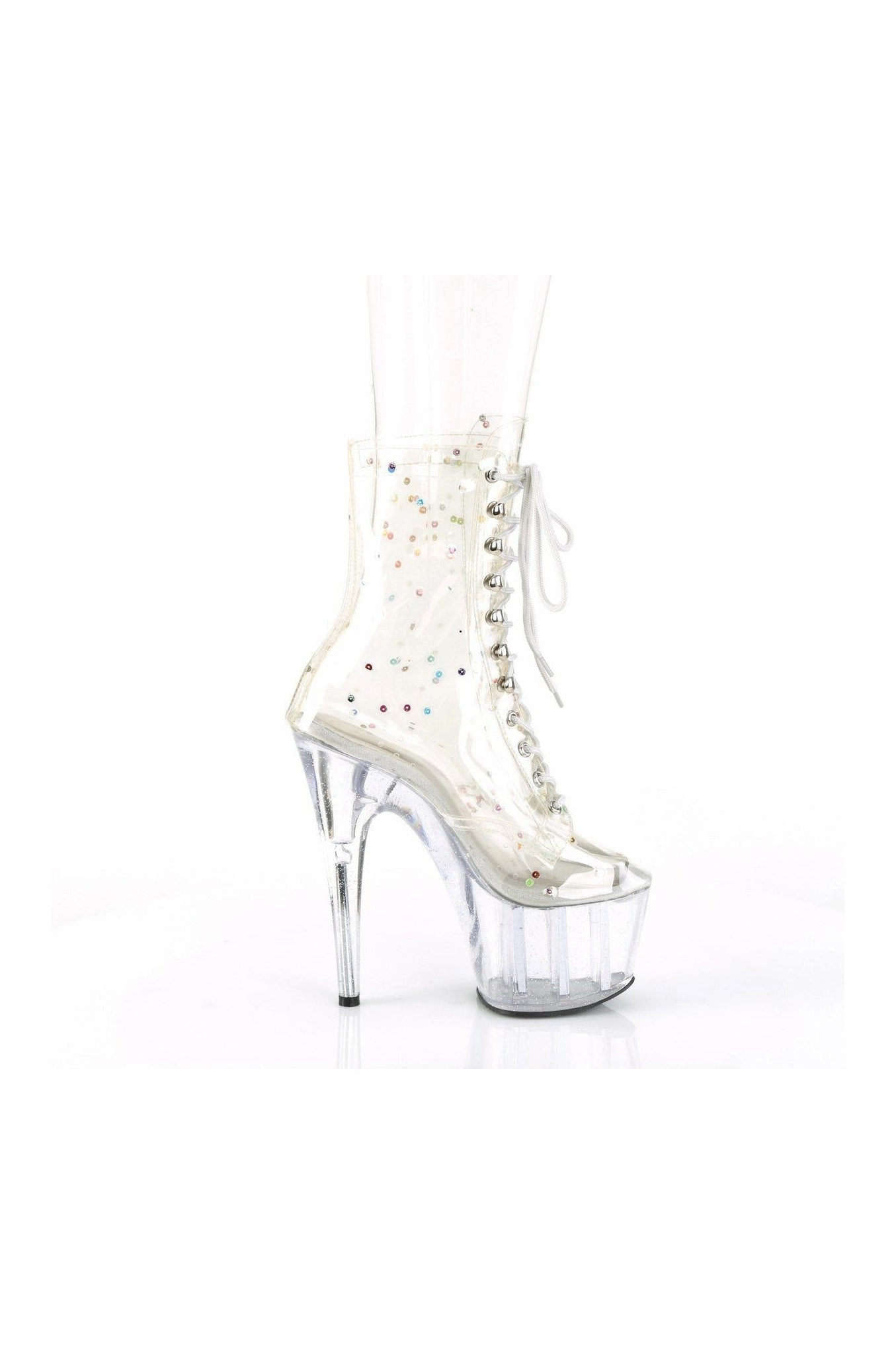 ADORE-1020C-2 Ankle Boot | Clear Faux Leather