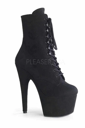 ADORE-1020FS Platform Ankle Boot | Black Faux Leather