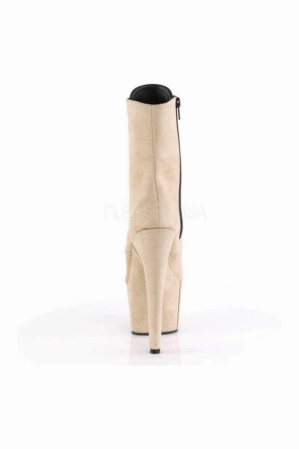 ADORE-1020FS Platform Ankle Boot | Nude Faux Leather