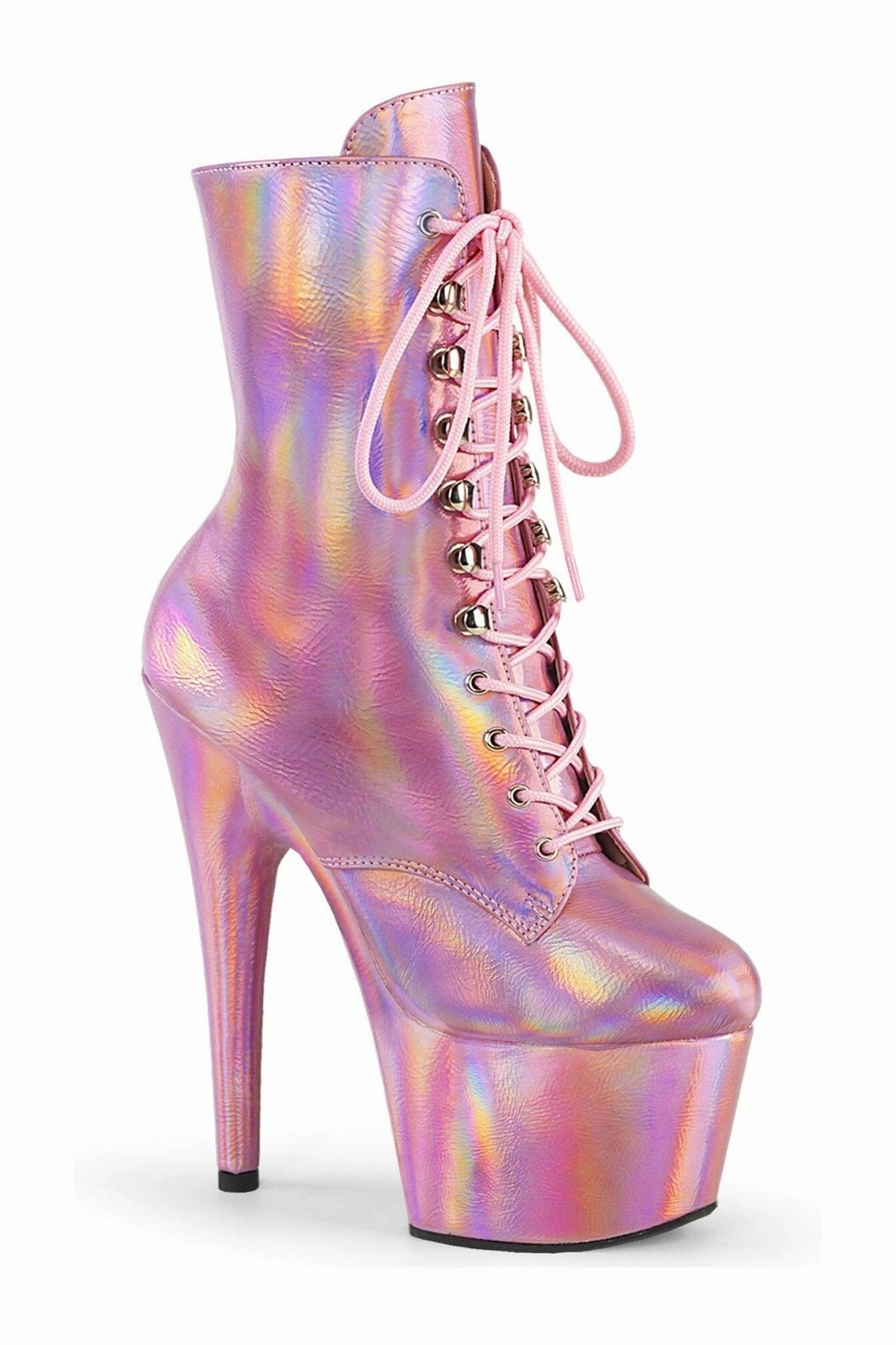ADORE-1020HG Pink Hologram Ankle Boot