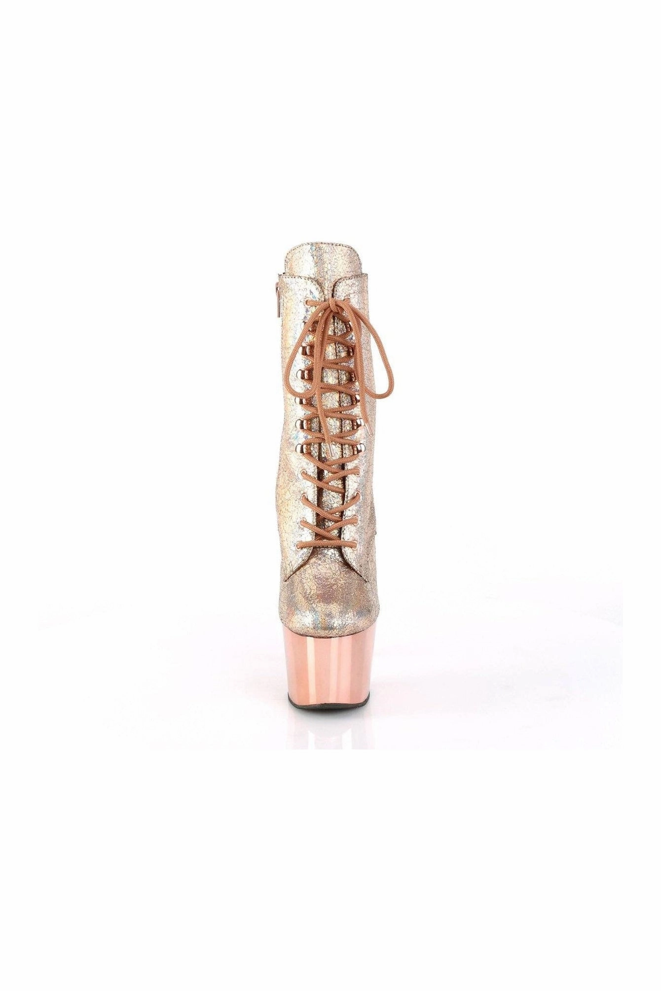 ADORE-1020HM Ankle Boot | Rose Gold Faux Leather