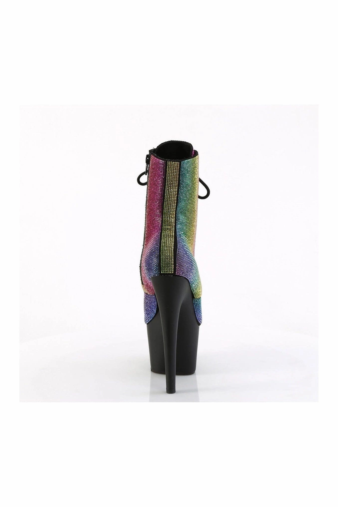 ADORE-1020RS Rainbow Faux Suede Ankle Boot