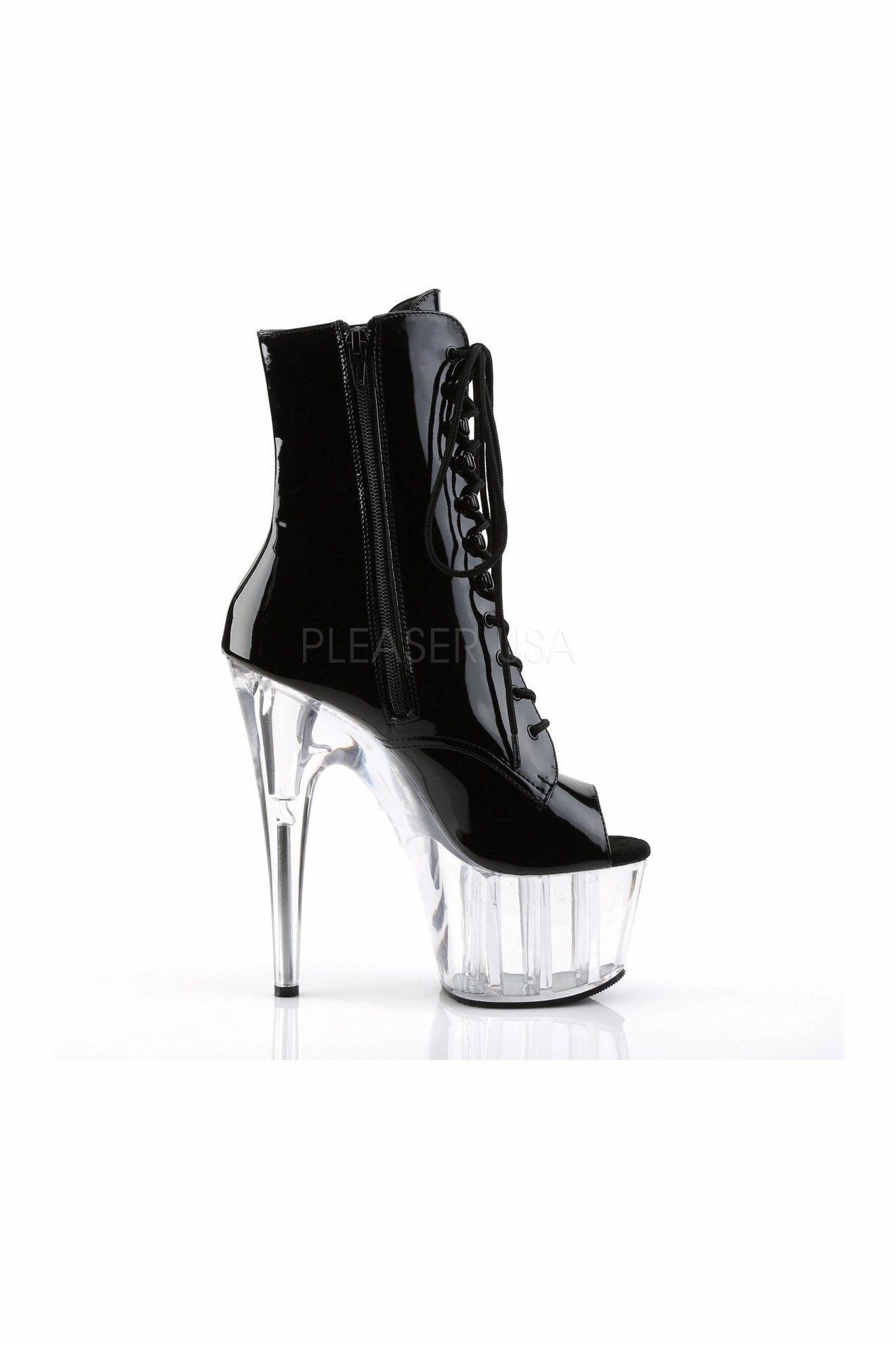 ADORE-1021 Platform Boot  | Black Patent