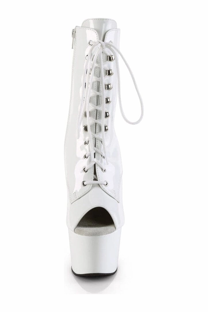 ADORE-1021 White Patent Ankle Boot