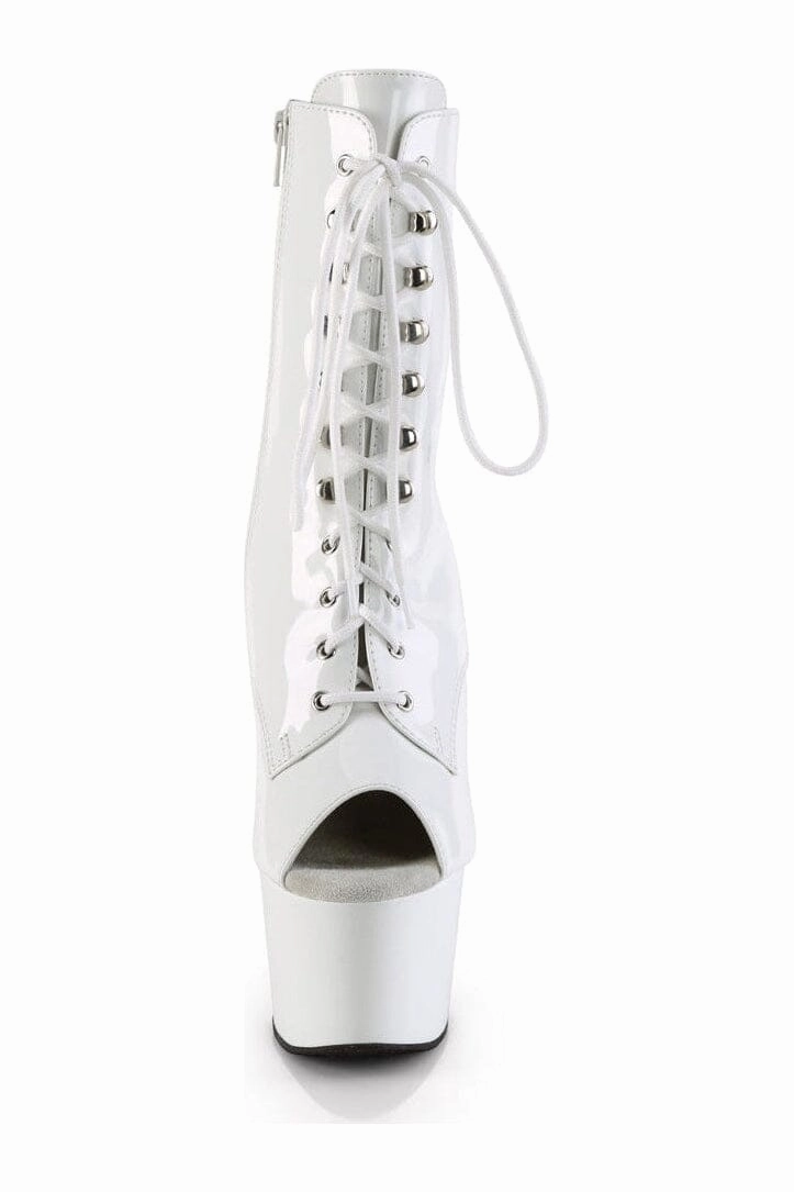 ADORE-1021 White Patent Ankle Boot