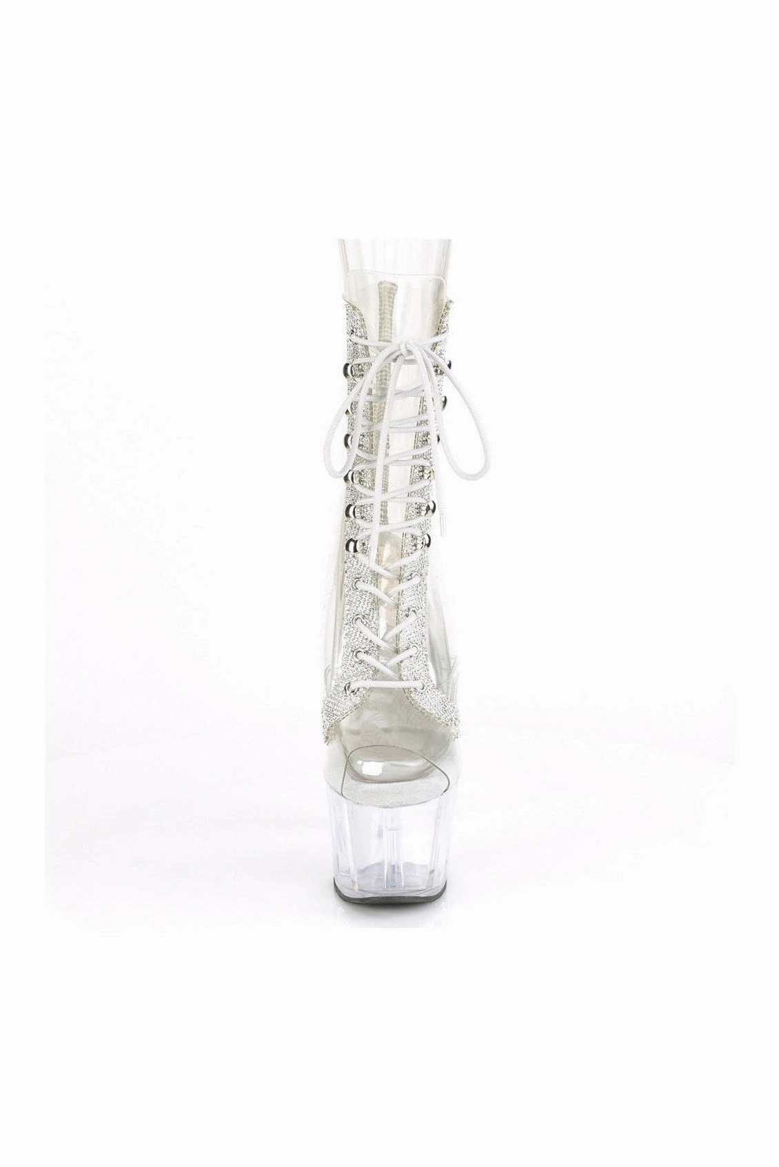 ADORE-1021C-2 Exotic Ankle Boot | Clear Vinyl